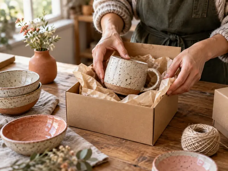 Handmade home accessories arranged for an online shop